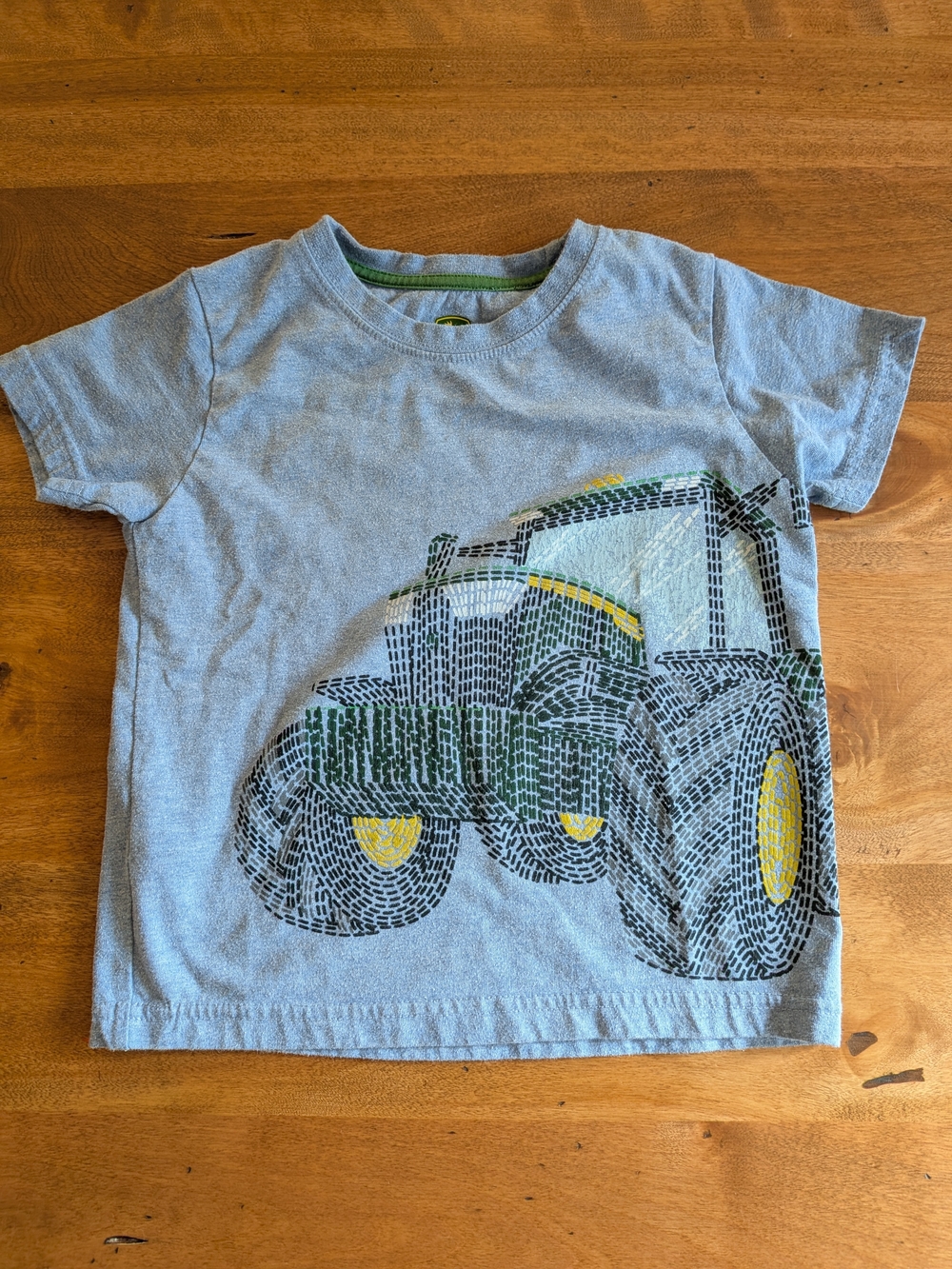 John Deere Blue Tee with Green & Yellow Logo